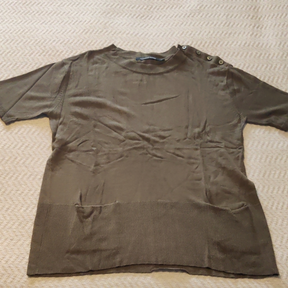 Khaki Green Knit Top Size 2